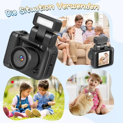 Appareil photo numérique rétro compact noir