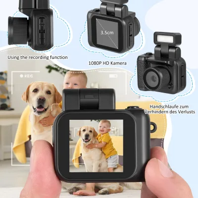 Appareil photo numérique rétro compact noir – image 2