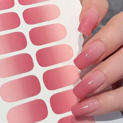 Autocollants pour ongles en gel semi-durci, unis – image 2