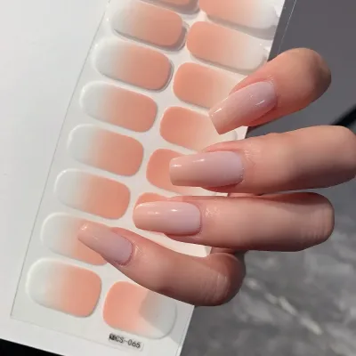 Autocollants pour ongles en gel semi-durci, unis – image 3