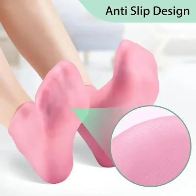 Chaussettes longues en gel de silicone pour pieds