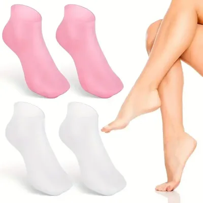 Chaussettes longues en gel de silicone pour pieds – image 2