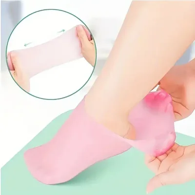 Chaussettes longues en gel de silicone pour pieds – image 3