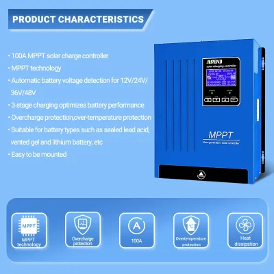Contrôleur de charge solaire MPPT 100 A – image 2