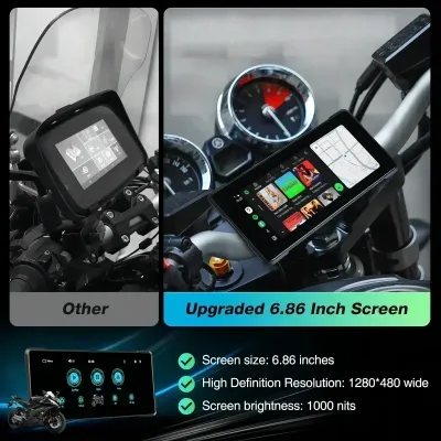 Écran GPS de moto tactile sans fil avec enregistreur – image 3