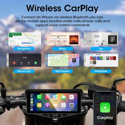 Écran GPS moto sans fil étanche, quatre tailles – image 2