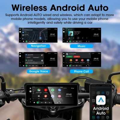Écran GPS moto sans fil étanche, quatre tailles – image 3