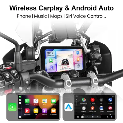 Écran GPS moto tactile avec double caméra – image 3
