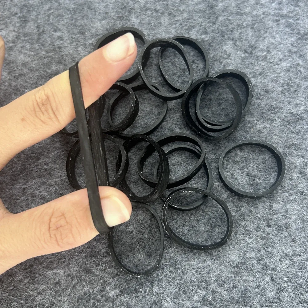 Élastiques noirs extensibles, lot de 100