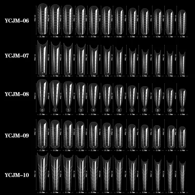 Formes d'extension d'ongles transparentes, 60 pièces – image 3