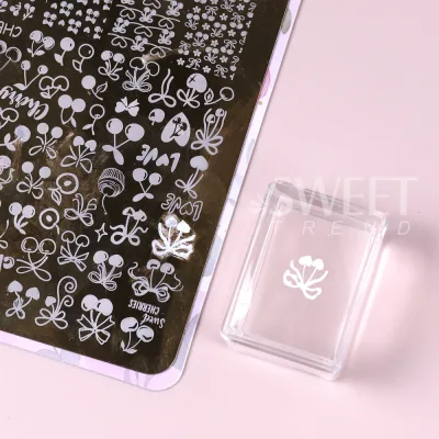 Kit d'estampage pour ongles, tampon et grattoir – image 2