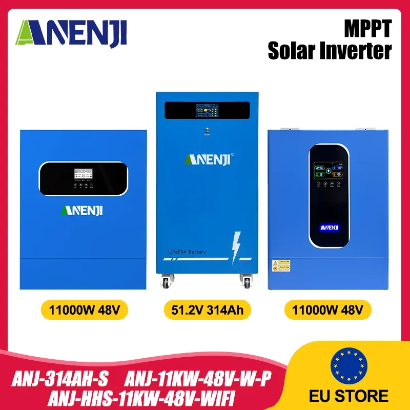 Onduleur solaire hybride 11 kW, 48 V, WiFi et MPPT