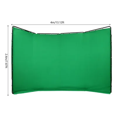 Support de fond vert réglable noir, 4 × 2,4 m – image 3