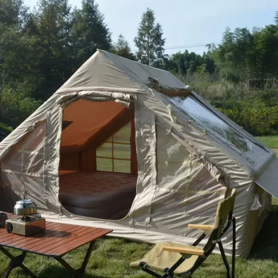 Tente de camping gonflable beige 4 à 6 personnes – image 2