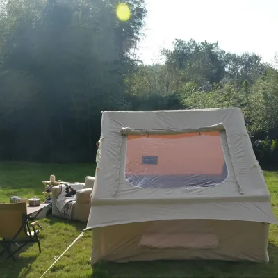 Tente de camping gonflable beige 4 à 6 personnes – image 3