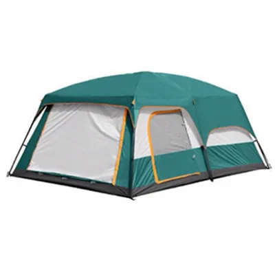 Tente de camping vert foncé, double paroi – image 2