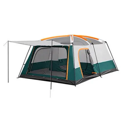 Tente de camping vert foncé, double paroi – image 3